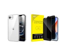 JETech for iPhone 16e Bumper Case and Full Coverage Privacy Screen Protector Bundle