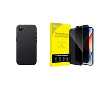 JETech for iPhone 16e Silicone Case and Privacy Screen Protector Bundle