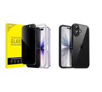 JETech for iPhone 17 Privacy Screen Protector and Bumper Solid Case Bundle