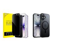 JETech for iPhone 17 Privacy Screen Protector and Magnetic Case Bundle