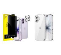 JETech for iPhone 17 Privacy Screen Protector with Camera Lens Protector and Bumper Case Bundle