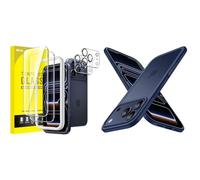 JETech for iPhone 17 Pro Screen Protector with Camera Lens Protector and Matte Case Bundle