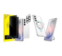 JETech for Samsung Galaxy S26 Privacy Screen Protector with Camera Lens Protector and 360 Degree Rotatable Ring Case Bundle