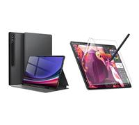 JETech for Samsung Galaxy Tab S10 Ultra / S9 Ultra Slim Folio Stand Case and Matte PET Paper Screen Protector Bundle