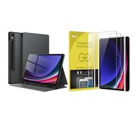 JETech for Samsung Galaxy Tab S9 Slim Folio Stand Case and Tempered Glass Screen Protector Bundle