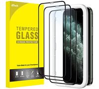 JETech Full Coverage Screen Protector for iPhone 11 Pro/iPhone X/iPhone XS 5.8-Inch, Black Edge Tempered Glass Film with Easy Installation Tool, Case-Friendly, HD Clear, 3-Pack