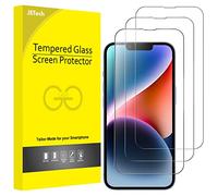 JETech Full Coverage Screen Protector for iPhone 16e 2025, iPhone 14 6.1-Inch, 9H Tempered Glass Film Case-Friendly, HD Clear, 3-Pack