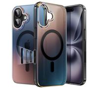 JETech Iridescent Case for iPhone 16 6.1-Inch with Camera Control Capture Button, Compatible with MagSafe, Cute Unique and Aesthetic Design, Colorful Translucent Cover (Iridescent Black)