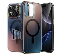 JETech Iridescent Case for iPhone 16 Pro 6.3-Inch with Camera Control Capture Button, Compatible with MagSafe, Cute Unique and Aesthetic Design, Colorful Translucent Cover (Iridescent Black)