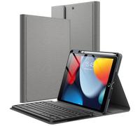 JETech Keyboard Case for iPad 10.2-Inch (2021/2020/2019 Model, 9th/8th/7th Generation) with Pencil Holder, Magnetic Detachable Bluetooth Wireless Keyboard, Soft TPU Back Stand Cover (Space Gray)