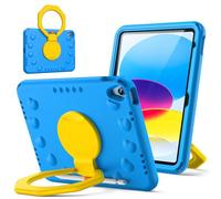 JETech Kids Case for iPad (A16) 11th/10th Generation (2025/2022) with 360 Degree Rotating Handle Stand, Shockproof Lightweight Tablet Cover with Pencil Holder (Blue)