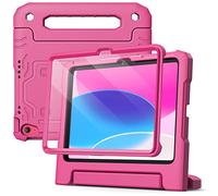 JETech Kids Case for iPad (A16) 11th/10th Generation (2025/2022) with Built-in Screen Protector, Shockproof Full-Body Handle Stand Tablet Protective Cover (Plum)
