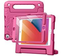JETech Kids Case for iPad mini 5/4/3/2/1 (7.9-Inch, 2019/2015/2014/2013/2012 Model) with Built-in Screen Protector, Shockproof Full-Body Handle Stand Tablet Protective Cover (Hot Pink)
