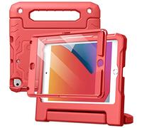 JETech Kids Case for iPad mini 5/4/3/2/1 (7.9-Inch, 2019/2015/2014/2013/2012 Model) with Built-in Screen Protector, Shockproof Full-Body Handle Stand Tablet Protective Cover (Red)