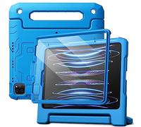 JETech Kids Case for iPad Pro 11 Inch (2022/2021/2020/2018 Model), iPad Air 5/4 (10.9-Inch) with Built-in Screen Protector, Shockproof Full-Body Handle Stand Tablet Protective Cover (Blue)