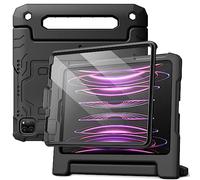 JETech Kids Case for iPad Pro 11 Inch (2022/2021/2020/2018 Model), iPad Air 5/4 (10.9-Inch) with Built-in Screen Protector, Shockproof Full-Body Handle Stand Tablet Protective Cover (Black)