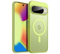 JETech Magnetic Case for Google Pixel 10/10 Pro 2025, Compatible with MagSafe and Pixelsnap Charger, Translucent Matte Back Shockproof Phone Cover (Lemongrass)