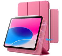 JETech Magnetic Case for iPad (A16) 11th/10th Generation (2025/2022), Magnetic Attachment, Slim Tablet Cover with Auto Wake/Sleep (Pink)