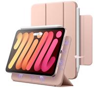 JETech Magnetic Case for iPad mini (A17 Pro, 2024 Model, 7th Generation) / mini 6 (2021 Model, 6th Generation), Magnetic Attachment, Slim Smart Tablet Cover with Auto Wake/Sleep (Rose Gold)