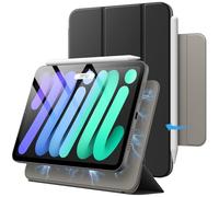 JETech Magnetic Case for iPad mini (A17 Pro, 2024 Model, 7th Generation) / mini 6 (2021 Model, 6th Generation), Magnetic Attachment, Slim Smart Tablet Cover with Auto Wake/Sleep (Black)
