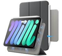 JETech Magnetic Case for iPad mini A17 Pro/6th Gen (2024/2021), Space Gray | Slim Smart Design Cover, Auto Wake/Sleep, Lightweight Protection