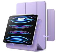 JETech Magnetic Case for iPad Pro 11 Inch (2022/2021/2020/2018 Model), and iPad Air 5/4 (10.9-inch 2022/2020), Support Pencil 2nd Gen Charging, Magnetic Attachment (Purple)