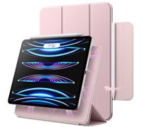 JETech Magnetic Case for iPad Pro 11 Inch (2022/2021/2020/2018 Model), and iPad Air 5/4 (10.9-inch 2022/2020), Support Pencil 2nd Gen Charging, Magnetic Attachment (Pink)