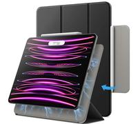 JETech Magnetic Case for iPad Pro 12.9 Inch 2022/2021/2020/2018 (6th/5th/4th/3rd Generation), Pencil 2nd Charging, Magnetic Attachment, Cover Auto Wake/Sleep (Black)