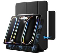 JETech Magnetic Case for iPad Pro 13-Inch M5/M4 (2025/2024), Support Pencil Pro and Pencil (USB-C), Powerful Magnet, Slim Trifold Stand Tablet Cover with Auto Wake/Sleep (Black)