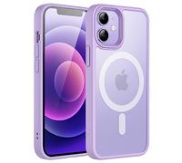 JETech Magnetic Case for iPhone 12 mini 5.4-Inch Compatible with MagSafe, Translucent Matte Back Slim Shockproof Phone Cover (Light Purple)