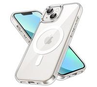 JETech Magnetic Case for iPhone 13 mini 5.4-Inch Compatible with MagSafe Wireless Charging, Shockproof Phone Bumper Cover, Anti-Scratch Clear Back (Clear)