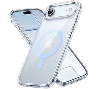 JETech Magnetic Case for iPhone Air, Blue | Compatible with MagSafe, Shockproof Phone Bumper Cover, Scratch Resistant, Clear Back