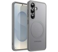JETech Magnetic Case for Samsung Galaxy S25 5G, Compatible with MagSafe, Translucent Matte Back Shockproof Phone Cover (Silver Shadow)