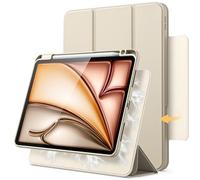 JETech Magnetic Detachable Case for iPad Air 11-Inch M3/M2 (2025/2024), iPad Air 5th/4th with Pencil Holder, Removable Rotating Cover, Portrait/Landscape Stand, Raised Screen View (Starlight)