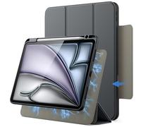 JETech Magnetic Detachable Case for iPad Air 11-Inch M4/M3/M2 (2026/2025/2024), iPad Air 5th/4th with Pencil Holder, Removable Rotating Cover, Portrait/Landscape Stand (Space Gray)