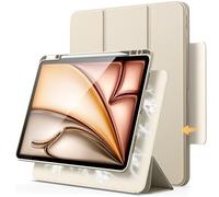 JETech Magnetic Detachable Case for iPad Air 13" M4/M3/M2, Starlight | For 2026/2025/2024 Model, Rotating Cover, Pencil Holder, Portrait/Landscape Stand, Raised Screen View, Auto Wake/Sleep