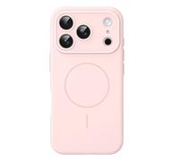 JETech Magnetic Silicone Case for iPhone 17 Pro Max, Light Pink | Compatible with MagSafe, Silky Soft Touch, Full Camera Lens Protection, Shock Absorbing Phone Cover