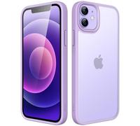 JETech Matte Case for iPhone 12 Mini 5.4-Inch, Shockproof Military Grade Drop Protection, Frosted Translucent Back Phone Cover, Anti-Fingerprint (Light Purple)