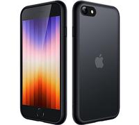 JETech Matte Case for iPhone SE 3/2 (2022/2020), iPhone 8/7, 4.7-Inch, Shockproof Military Grade Drop Protection, Frosted Translucent Back Phone Cover, Anti-Fingerprint (Black)