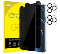 JETech Privacy Screen Protector for iPhone 12 Pro 6.1-Inch with Camera Lens Protector, Anti Spy Tempered Glass Film, 2-Pack Each