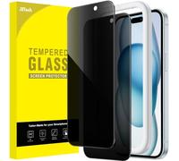 JETech Privacy Screen Protector for iPhone 15 Plus 6.7-Inch, Anti-Spy Tempered Glass Film with Easy Installation Tool, 2-Pack
