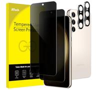 JETech Privacy Screen Protector for Samsung Galaxy S23 5G 6.1-Inch with Camera Lens Protector, Anti-Spy Tempered Glass Film, Fingerprint ID Compatible, 2-Pack Each