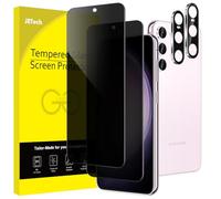 JETech Privacy Screen Protector for Samsung Galaxy S23+ / S23 Plus 5G 6.6-Inch with Camera Lens Protector, Anti-Spy Tempered Glass Film, Fingerprint ID Compatible, 2-Pack Each