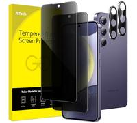 JETech Privacy Screen Protector for Samsung Galaxy S24+ / S24 Plus 5G 6.7-Inch with Camera Lens Protector, Anti-Spy Tempered Glass Film, Fingerprint ID Compatible, 2-Pack Each
