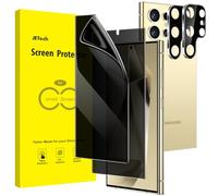 JETech Privacy Screen Protector for Samsung Galaxy S24 Ultra 5G 6.8-Inch with Camera Lens Protector, Anti-Spy Flexible TPU Film, Fingerprint Unlock Compatible, 2-Pack Each