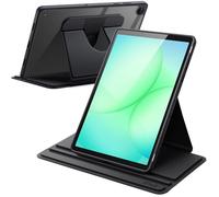 JETech Rotating Case for Samsung Galaxy Tab A11+/A11 Plus, 360 Degree Rotation Protective Stand Cover Clear Back, Multi-Angle Viewing, Auto Wake/Sleep (Black)