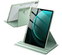 JETech Rotating Case for Samsung Galaxy Tab S10+ 2024/Tab S9 FE+/S9+ 2023 12.4-Inch with S Pen Holder, 360 Degree Rotation Protective Stand Cover Clear Back, Auto Wake/Sleep (Mint)