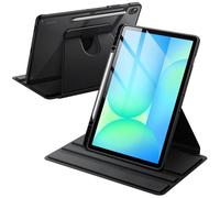 JETech Rotating Case for Samsung Galaxy Tab S10 FE Plus/S10 FE+ 13.1-Inch with S Pen Holder, 360 Degree Rotation Protective Stand Cover Clear Back, Auto Wake/Sleep (Black)