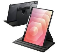 JETech Rotating Case for Samsung Galaxy Tab S11 Ultra with S Pen Holder, 360 Degree Rotation Protective Stand Cover Clear Back, Auto Wake/Sleep (Black)