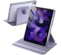 JETech Rotating Case ONLY for iPad Air 11-Inch M4/M3/M2 (2026/2025/2024), iPad Air 5/4 (2022/2020 5th/4th Generation 10.9-Inch), 360 Degree Rotation Protective Stand Cover Clear Back (Purple)